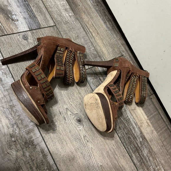 Nine West vintage America Collection gladiator ankle zip High Stiletto Heels - Picture 11 of 13